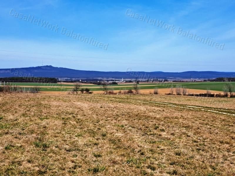 Ackerland neben Siedlung und öffentlicher Straße in Mencshely